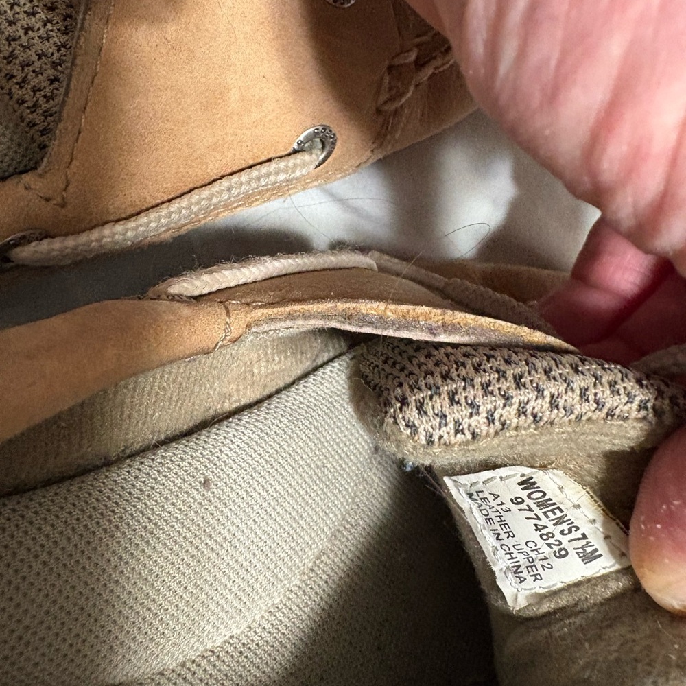 Sperry Tan Boat Shoes with Suede Finish and Moccasin Design - Picture 4 of 7